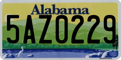 AL license plate 5AZ0229