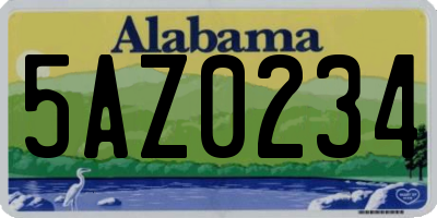 AL license plate 5AZ0234