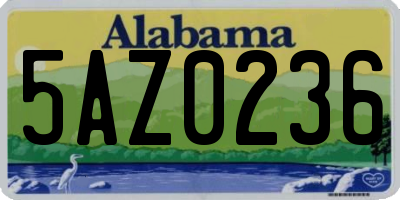 AL license plate 5AZ0236