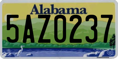 AL license plate 5AZ0237