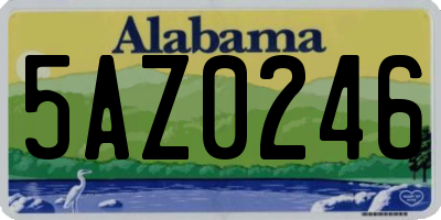 AL license plate 5AZ0246