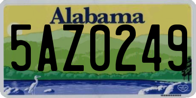 AL license plate 5AZ0249