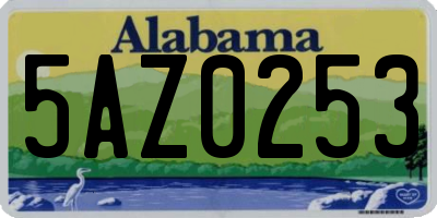 AL license plate 5AZ0253