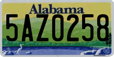 AL license plate 5AZ0258