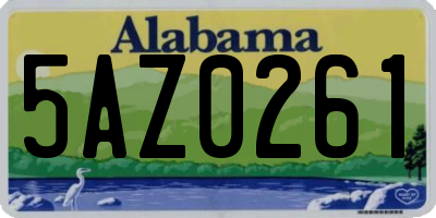 AL license plate 5AZ0261
