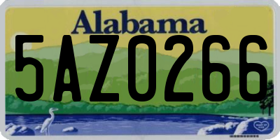 AL license plate 5AZ0266