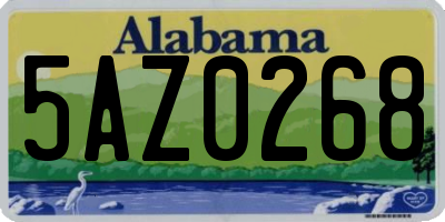 AL license plate 5AZ0268