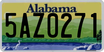 AL license plate 5AZ0271