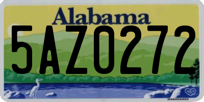 AL license plate 5AZ0272