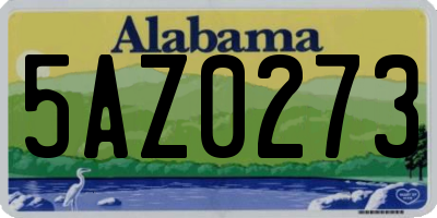 AL license plate 5AZ0273