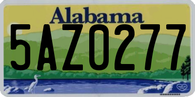 AL license plate 5AZ0277