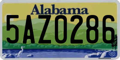 AL license plate 5AZ0286