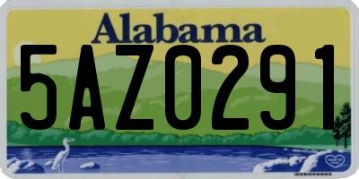 AL license plate 5AZ0291