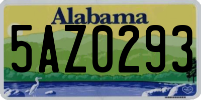 AL license plate 5AZ0293