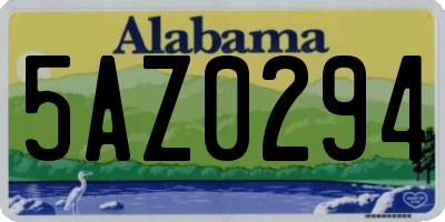 AL license plate 5AZ0294