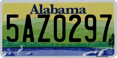 AL license plate 5AZ0297