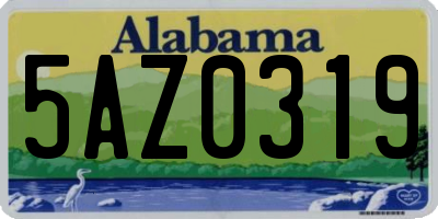 AL license plate 5AZ0319