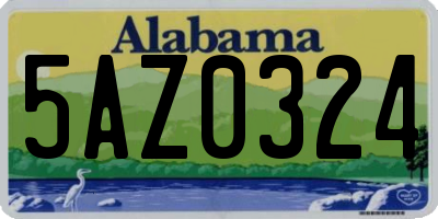 AL license plate 5AZ0324