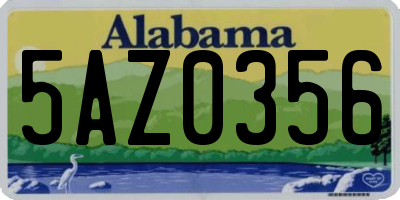 AL license plate 5AZ0356