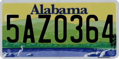 AL license plate 5AZ0364