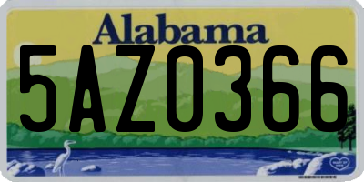 AL license plate 5AZ0366