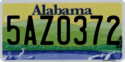 AL license plate 5AZ0372