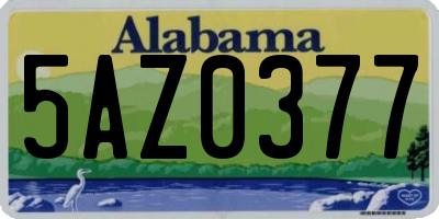 AL license plate 5AZ0377
