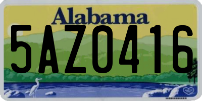 AL license plate 5AZ0416