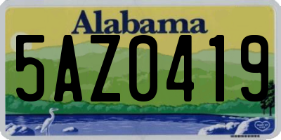 AL license plate 5AZ0419