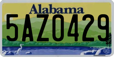 AL license plate 5AZ0429