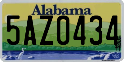 AL license plate 5AZ0434
