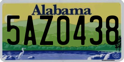 AL license plate 5AZ0438
