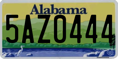 AL license plate 5AZ0444