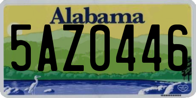 AL license plate 5AZ0446