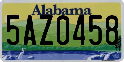 AL license plate 5AZ0458