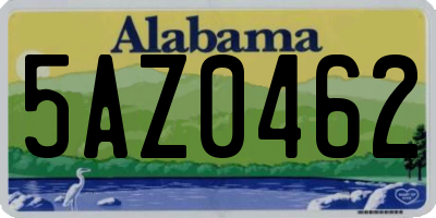AL license plate 5AZ0462