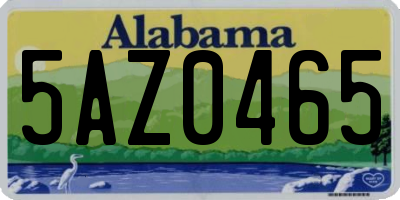 AL license plate 5AZ0465