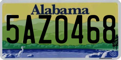 AL license plate 5AZ0468