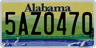 AL license plate 5AZ0470