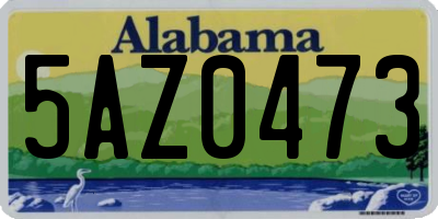 AL license plate 5AZ0473