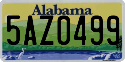 AL license plate 5AZ0499