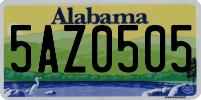AL license plate 5AZ0505