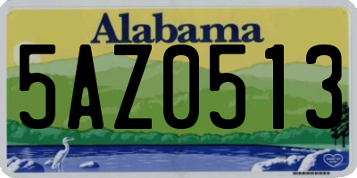 AL license plate 5AZ0513