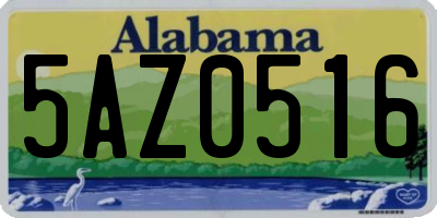 AL license plate 5AZ0516