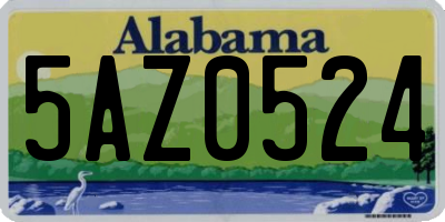 AL license plate 5AZ0524