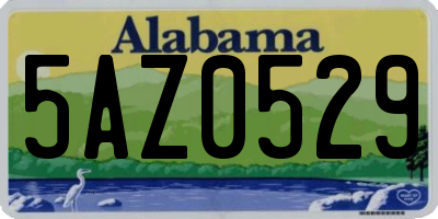 AL license plate 5AZ0529