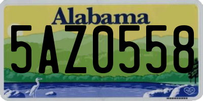 AL license plate 5AZ0558