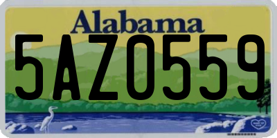 AL license plate 5AZ0559