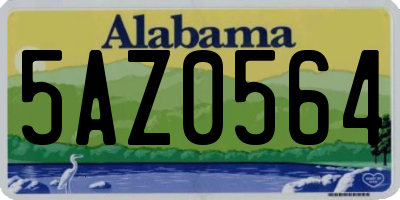 AL license plate 5AZ0564