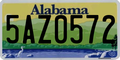 AL license plate 5AZ0572